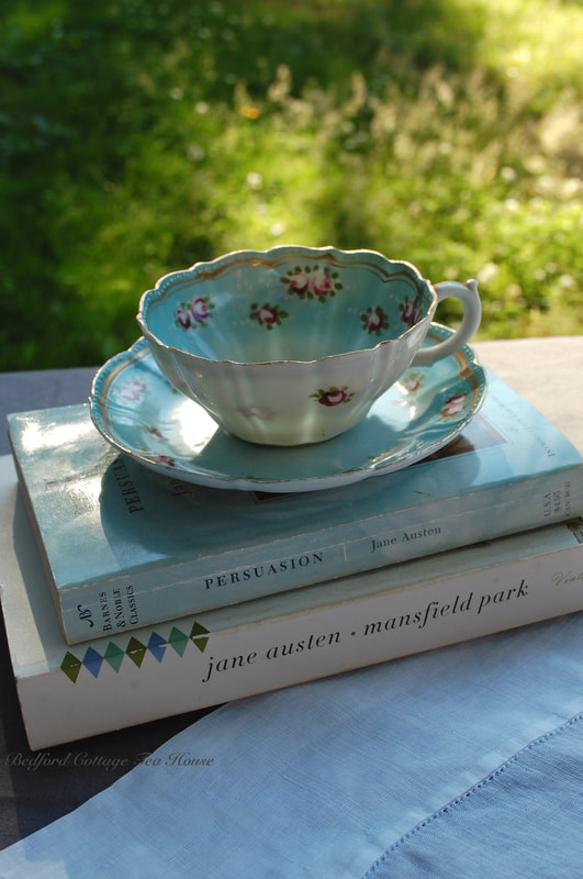 Bone China Tea Cup and Austen's Works